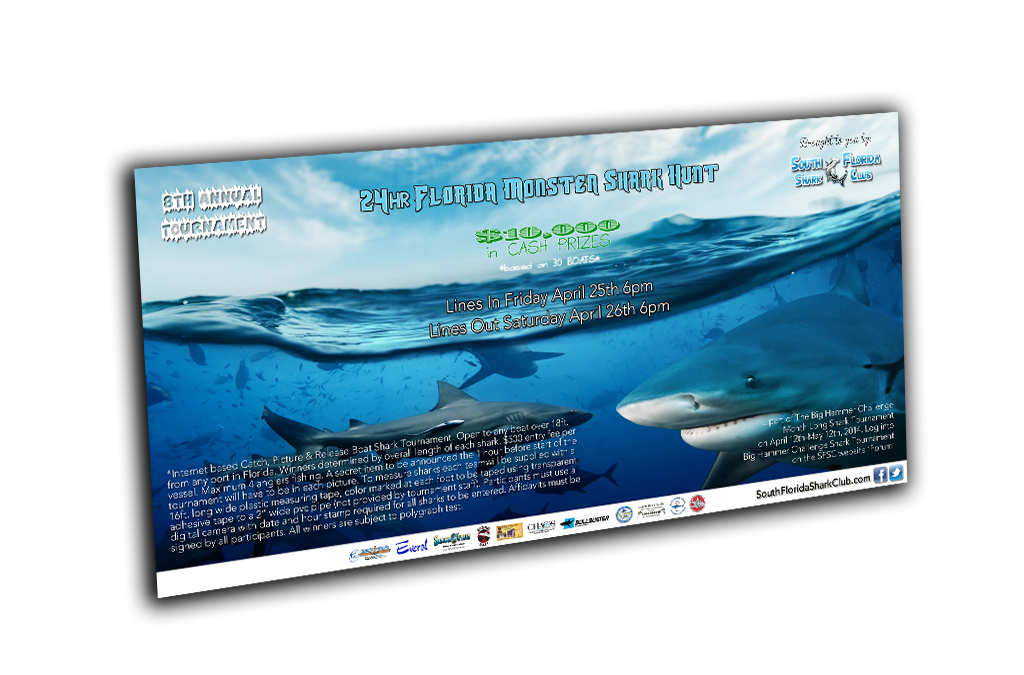South Florida Shark Club Poster Banner