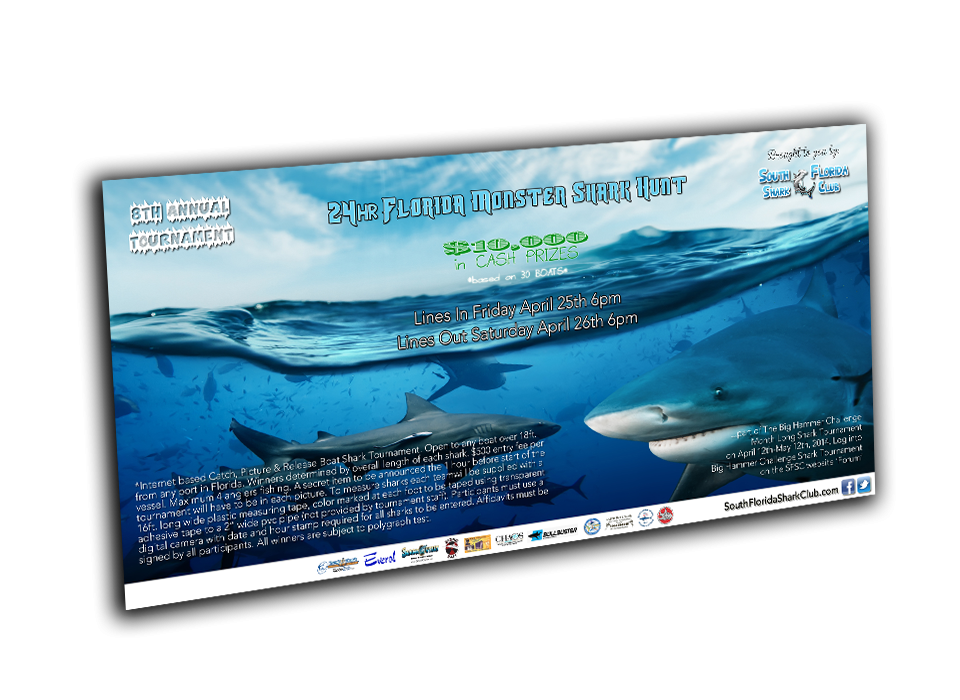 South Florida Shark Club Poster Banner